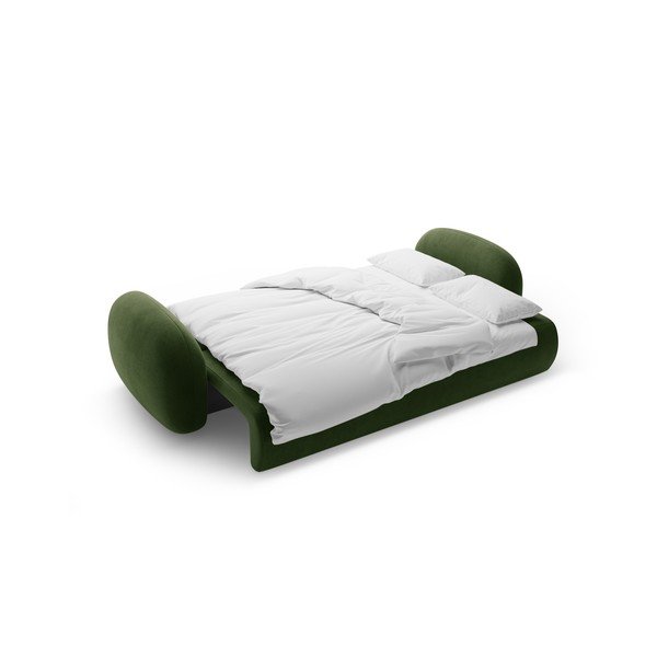 Zelená zamatová rozkladacia/s úložným priestorom pohovka 262 cm Tonale – Cosmopolitan Design-image-4