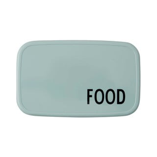 Svetlozelený obědový box Design Letters FOOD, 18 x 11 cm