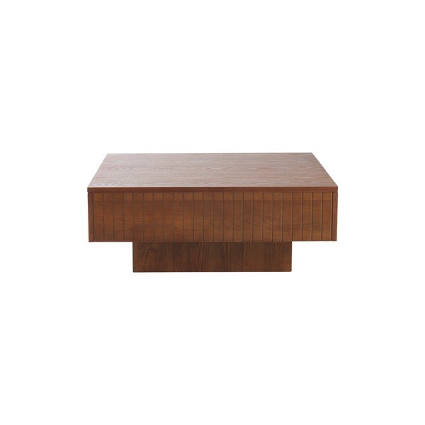 Tmavohnedý konferenčný stolík z MDF 90x90 cm Furuvik – Jotex