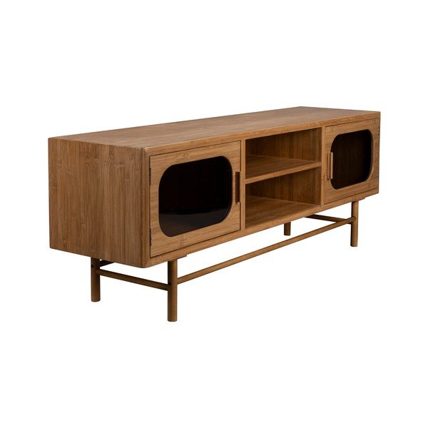 Bambusový TV stolík v prírodnej farbe 150x55x40 cm Caroun – Dutchbone-image-3