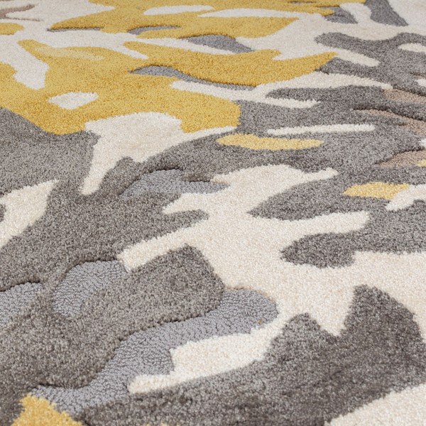 Sivo-žltý koberec Flair Rugs Soft Floral, 160 x 230 cm-image-2