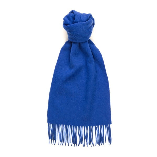 Modrý kašmírový šál Hogarth, 180 × 25 cm