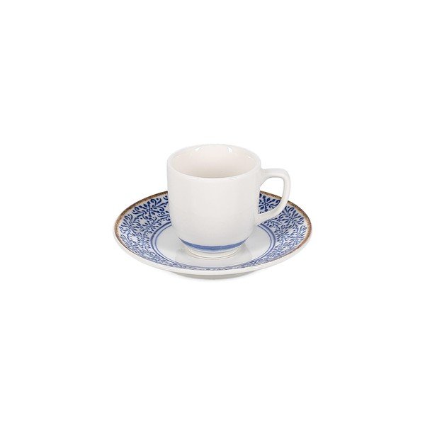 Biela/modrá porcelánová šálka na cappuccino 200 ml Azul – BonBistro-image-3
