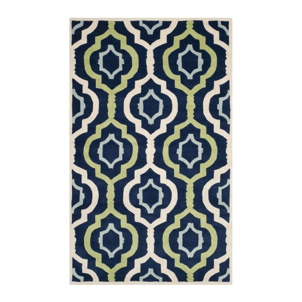 Vlnený ručne vyšívaný koberec Safavieh Mykonos, 152x243 cm
