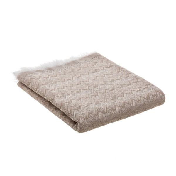 Béžový pléd na dvojlôžko 230x290 cm Up & Down – Casa Selección-image-3