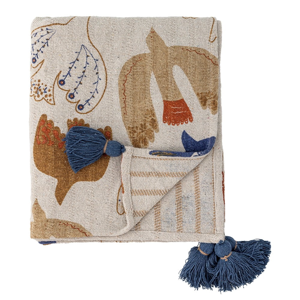 E-shop Hnedá deka z recyklovanej bavlny 130x160 cm Anniversary – Bloomingville