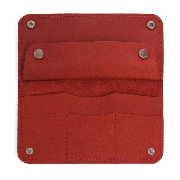 Červená kožená peňaženka Woox Triviala Purpurea-image-2