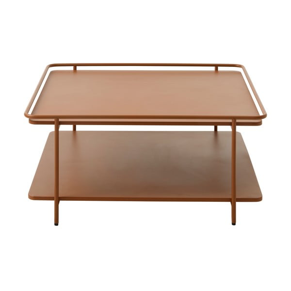 Kovový konferenčný stolík v terakotovej farbe 75x75 cm Yuba – Unique Furniture