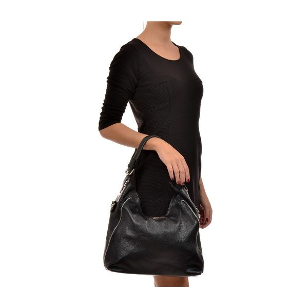 Čierna kožená kabelka Mangotti Bags Anna-image-4