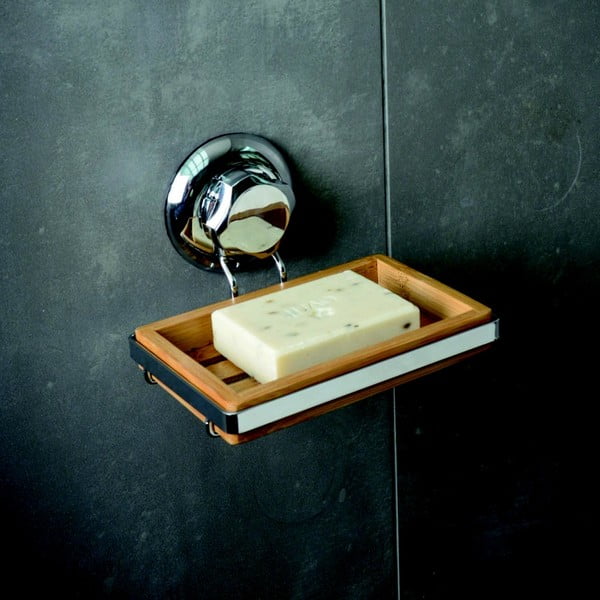 Bambusová nástenná miska na mydlo Compactor Spa-image-2