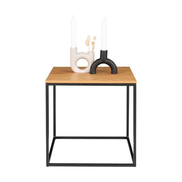 Odkladací stolík s doskou v dubovom dekore House Nordic Vita, 45 x 45 cm-image-4