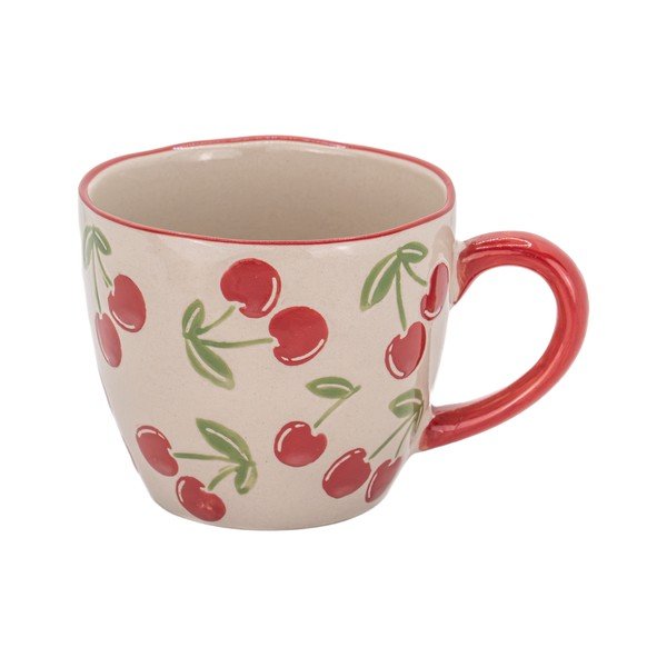 Béžový keramický hrnček 250 ml Cherries – Sass & Belle