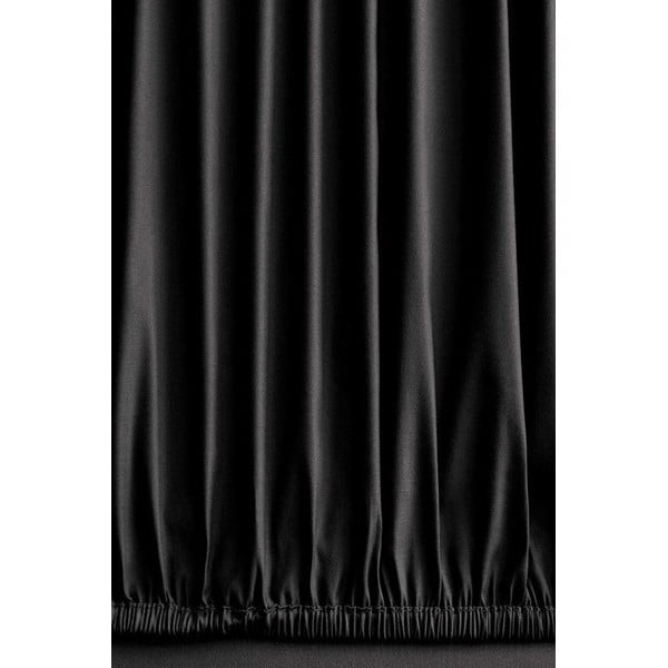 Čierne obliečky na dvojlôžko/predĺžené z bavlny renforcé s plachtou/4-dielne 200x220 cm Damask – Mila Home-image-1