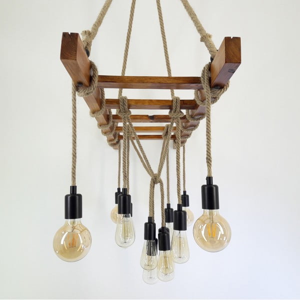 Stropné svietidlo z borovicového masívu Merdiven-image-2