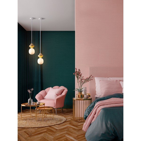 Biele/krémovobiele keramické závesné svietidlo so skleneným tienidlom ø 18 cm Clio – Nova Luce-image-2