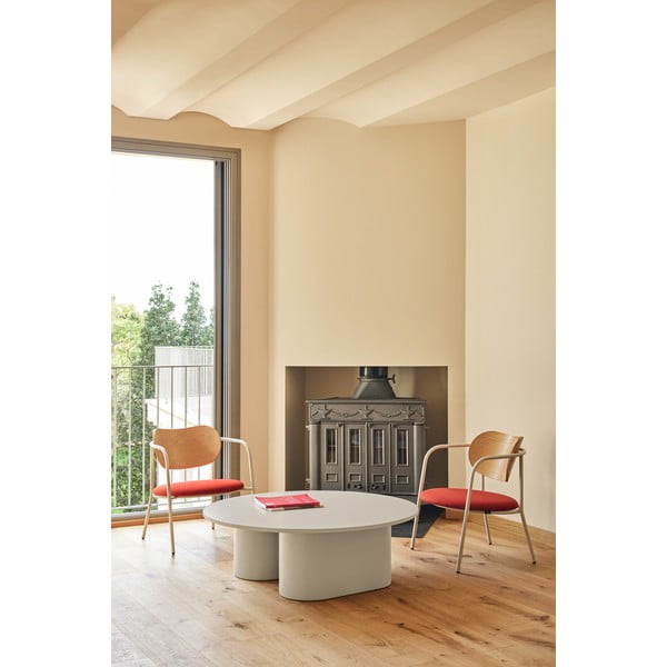 Krémovobiely konferenčný stolík 110x111 cm Totem – Teulat-image-1