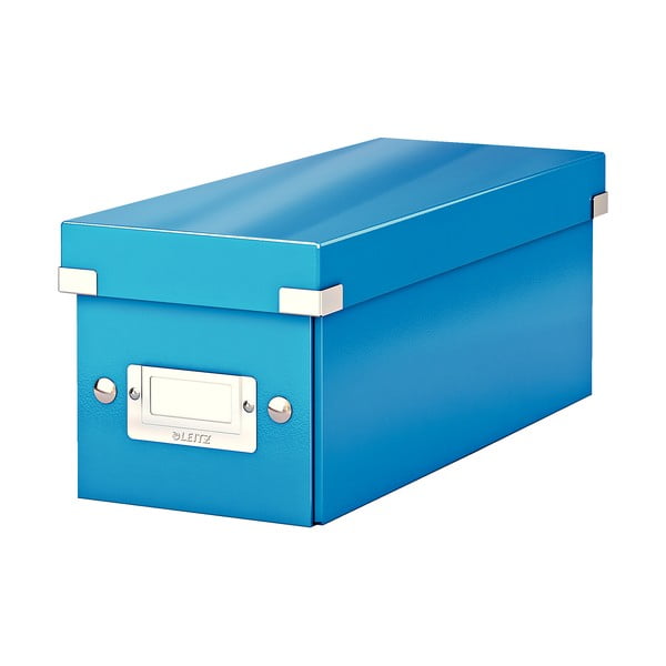 Modrý kartónový úložný box s vekom 14x35x14 cm Click&Store – Leitz