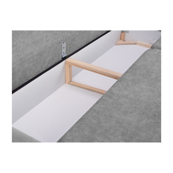 Sivá trojmiestna rozkladacia pohovka s úložným priestorom Cosmopolitan Design Amsterdam, 231 x 98 x 95 cm-image-4