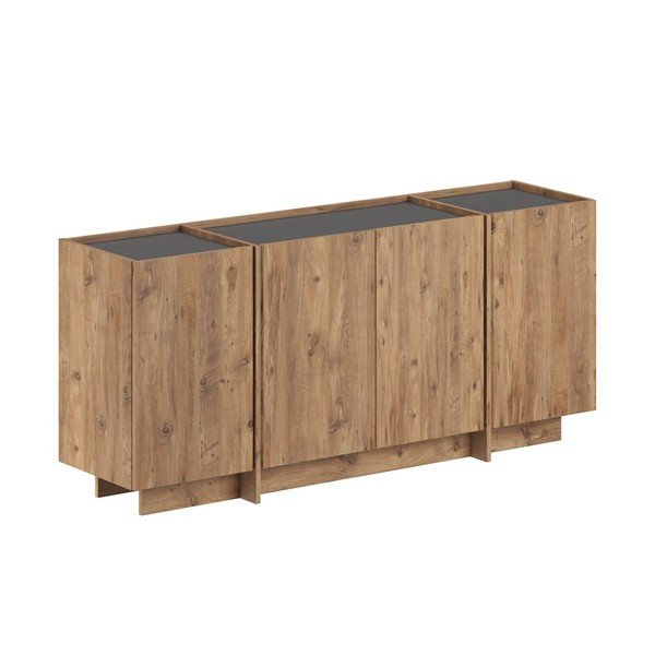 Komoda v dekore borovice s otvorom pre káble v prírodnej farbe 180x80x45 cm Dorma – Kalune Design