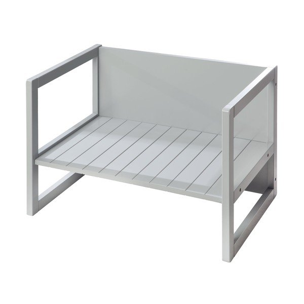 Sivá detská lavica Country Style – Roba