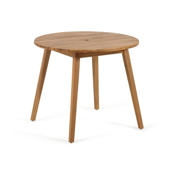 Záhradný jedálenský stôl z akáciového dreva Kave Home Vilma, ø 90 cm