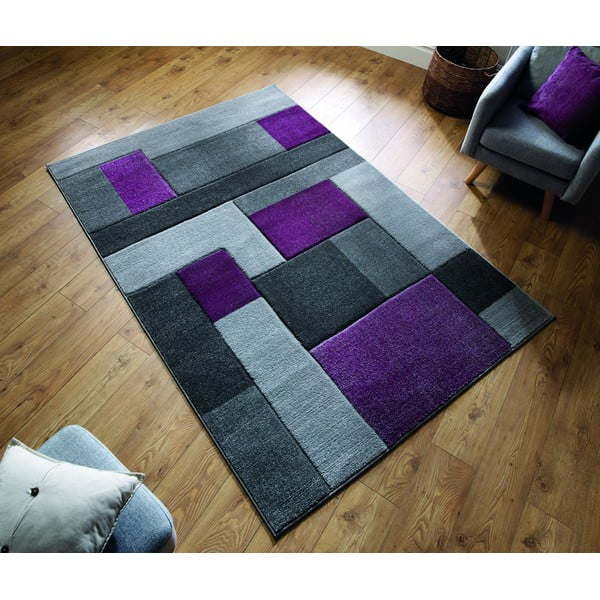 Sivo-fialový koberec Flair Rugs Cosmos, 80 × 150 cm-image-1