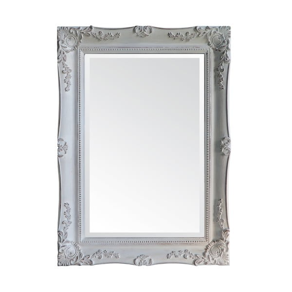 Zrkadlo v drevenom ráme Antique White, 85x115 cm