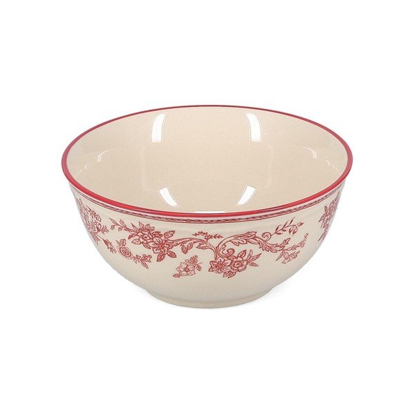 Vínovočervená/slonovinová porcelánová miska Cyril – S|P Collection
