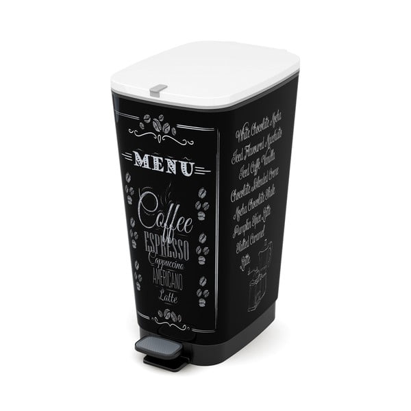 Čierny pedálový plastový odpadkový kôš 45 l Chic Bin – KIS