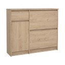 Výklopná skrinka na topánky v dekore duba v prírodnej farbe 109x93x32 cm Naia – Tvilum