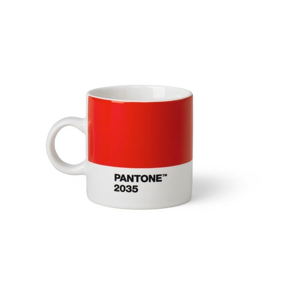 Červená porcelánová šálka na espresso 120 ml Red 2035 – Pantone