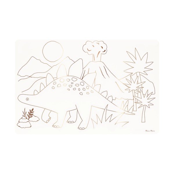 Papierové prestieranie v súprave 8 ks 28x42.5 cm Dinosaurs – Meri Meri-image-1