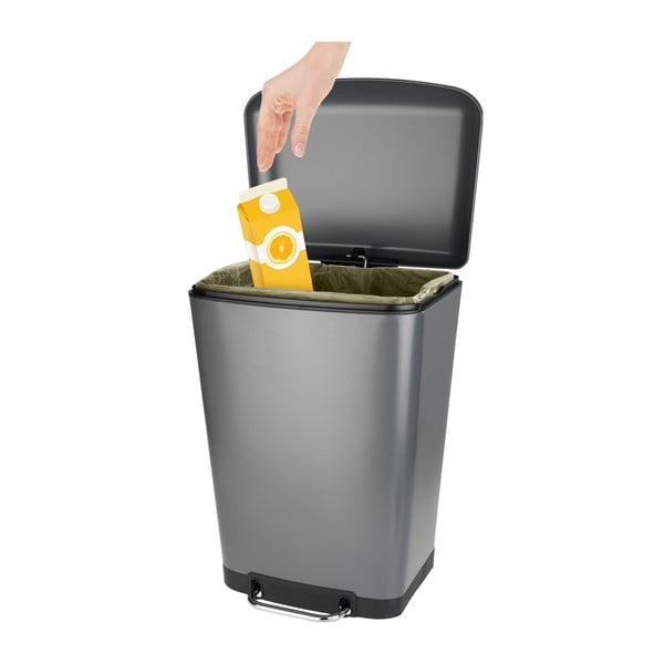 Oceľový pedálový odpadkový kôš Wenko, 30 l-image-2