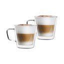 Sklenené hrnčeky v súprave 2 ks na cappuccino/dvojstenné 350 ml – Vialli Design