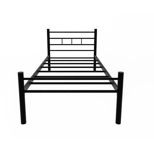 Čierna kovová jednolôžková posteľ s roštom 90x200 cm K70 – Kalune Design-image-2