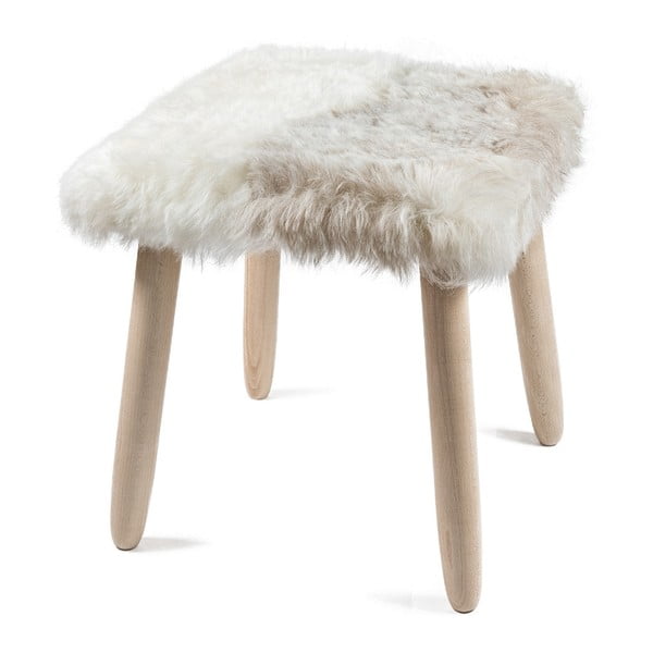 Drevená stolička s poťahom z jahňacej kože Arctic Fur Merro