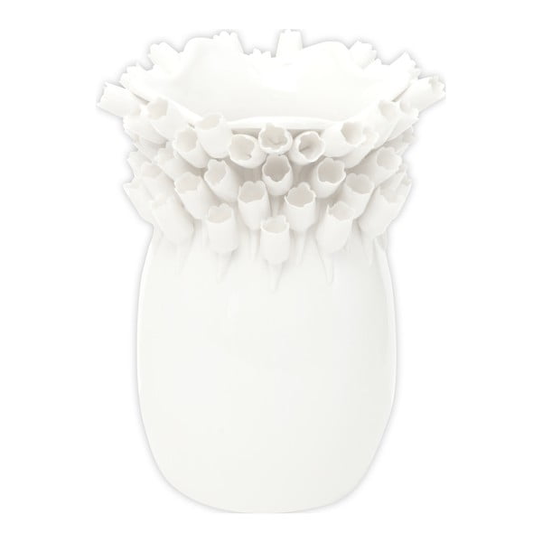 Biela porcelánová váza Mauro Ferretti Tulip, výška 25 cm