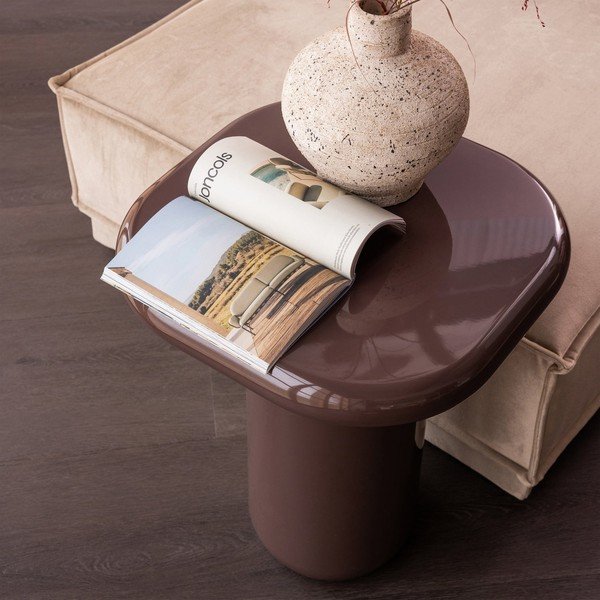 Lesklý odkladací stolík 50x50 cm Zava – WOOOD-image-1