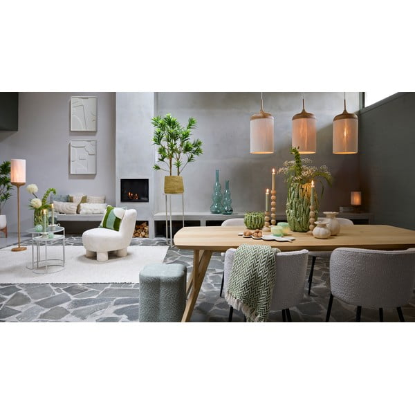 Krémovobiele kovové jedálenské kreslá v súprave 2 ks Radaja – Light & Living-image-1