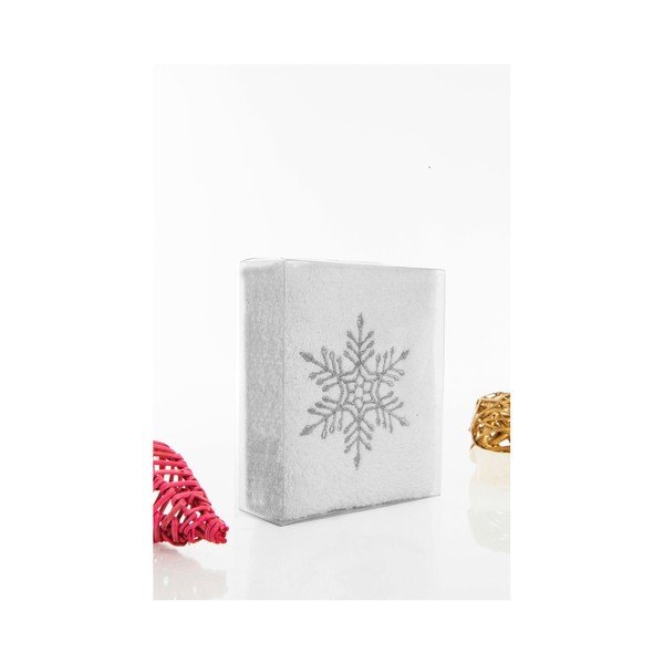 Osuška Christmas Snowflake White, 30 x 50 cm-image-2