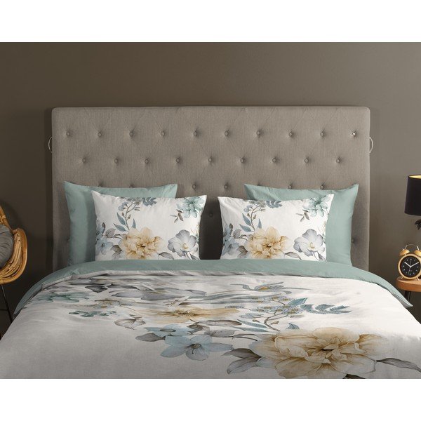 Zelené/krémové bavlnené obliečky na jednolôžko/predĺžené 140x220 cm Celina – Good Morning-image-2