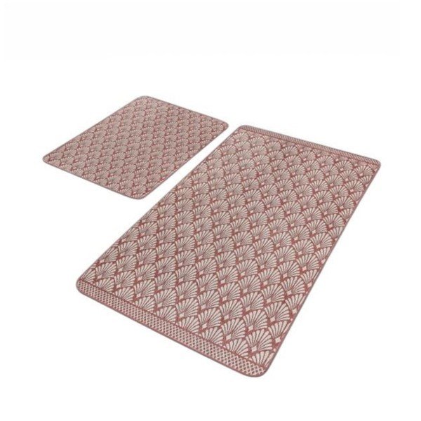 Hnedé zamatové kúpeľňové predložky v súprave 2 ks 60x100 cm – Mila Home