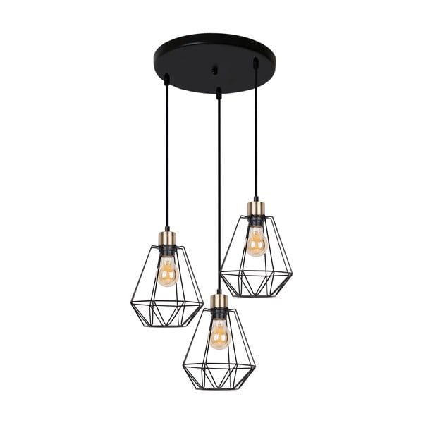 Čierne kovové závesné svietidlo Primo - Candellux Lighting