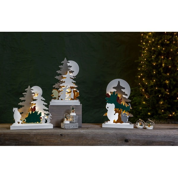 Vianočná drevená svetelná LED dekorácia Star Trading Forest Friends, výška 44 cm-image-3
