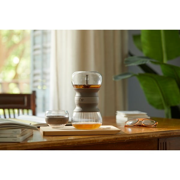 Svetlohnedá sklenená kanvica na čaj so sitkom 500 ml – Lékué-image-1