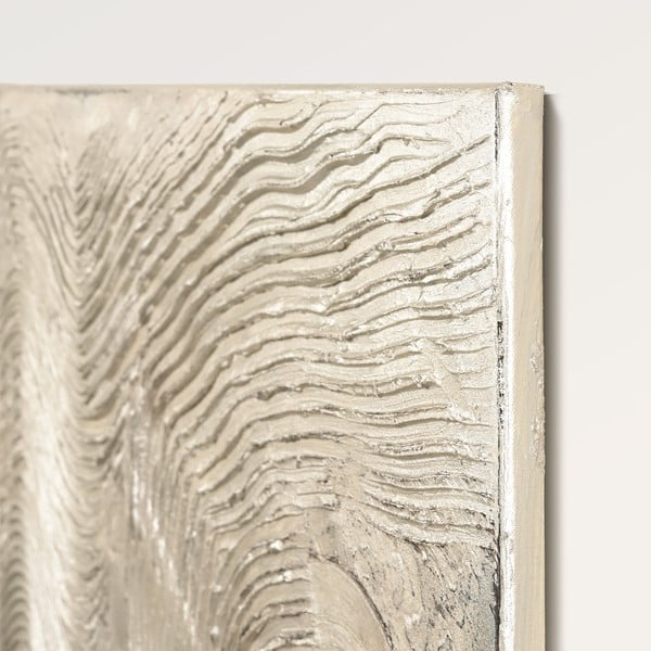 Ručne maľovaný obraz 88x118 cm Metallic Silver – Malerifabrikken-image-3