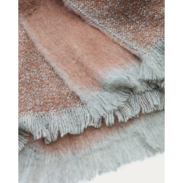 Deka v terakotovej farbe s prímesou vlny 130x170 cm Rodin – Kave Home-image-1