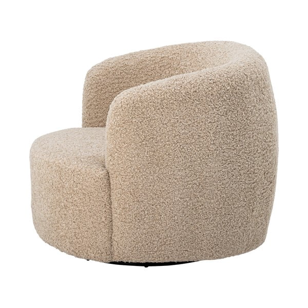 Béžové kreslo z textílie buklé Bocca – Bloomingville-image-4