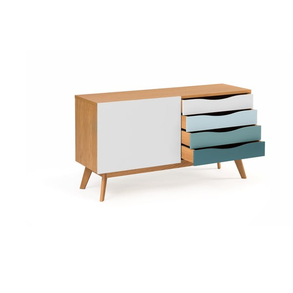 Komoda s modrými zásuvkami Woodman Avon-image-2