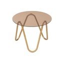 Okrúhly odkladací stolík so sklenenou doskou ø 50 cm Ventana Round – Leitmotiv